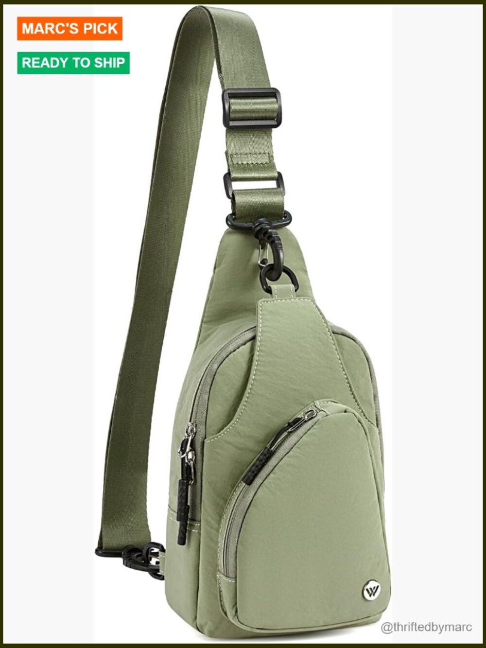Small Nylon Sling Bag Crossbody Backpack Lightweight Travel Casual